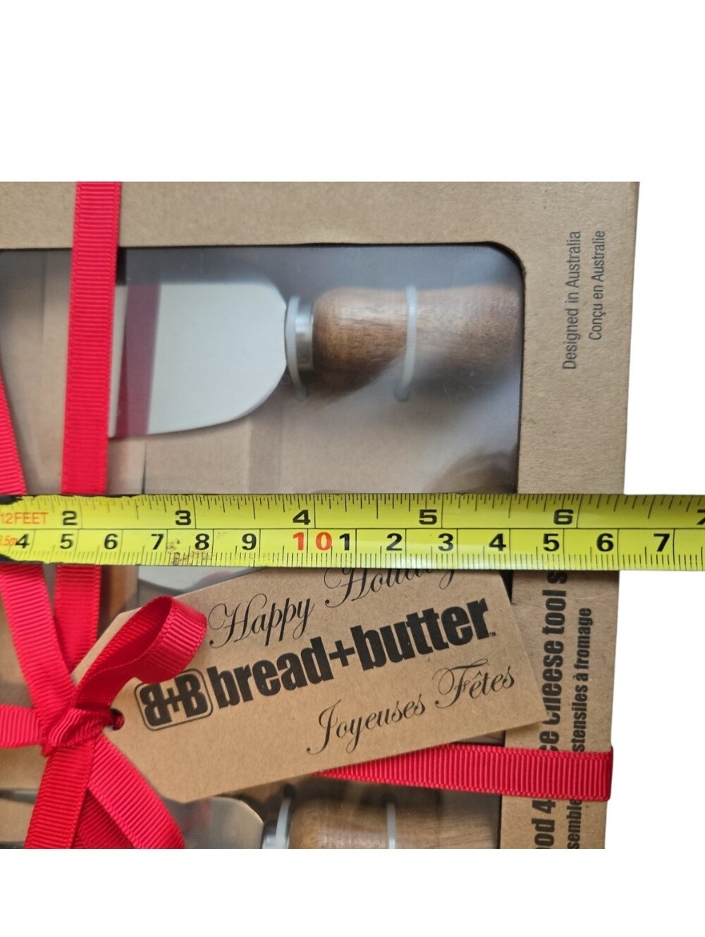 NIB Bread And Butter Brand Four Piece Acacia Wood Chese Knife Set - Picture 6 of 6